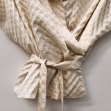 Farah Wrap Top I Silk polka dot