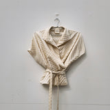 Farah Wrap Top I Silk polka dot