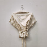 Farah Wrap Top I Silk polka dot