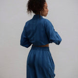 Ghada Shorts I Indigo Stripe