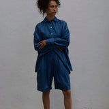 Ghada Shorts I Indigo Stripe
