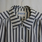 Margaritte Oversize Shirt I Black & White stripe (Regenerative Cotton)