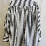 Margaritte Oversize Shirt I Black & White stripe (Regenerative Cotton)