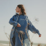 Camisa azul cobalto I lapiz