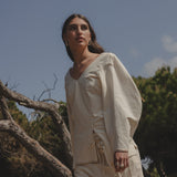 Chiriya Top I Ecru Raw Silk