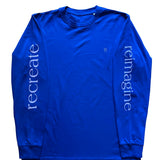 Recreate. Reimagine Tee I Blue
