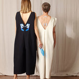 Dede Ecru Silk Jumpsuit