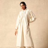 Rimi Ecru Silk Tunic Dress