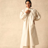 Rimi Ecru Silk Tunic Dress