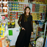 Dede Embroidered Black Cotton Jumpsuit