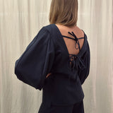 Chiriya Top I Navy pin stripe