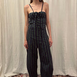 Olivia Top I Navy-Green stripe