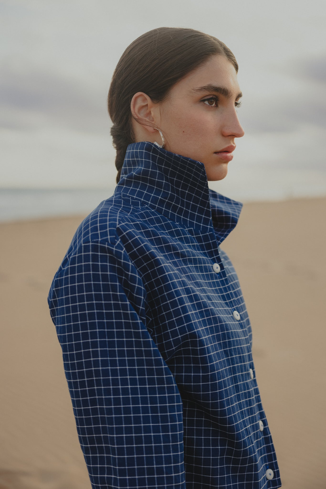 tito jacket i blue cotton check