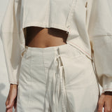 Zarafa Trousers I Ecru Raw Silk