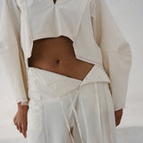 Zarafa Trousers I Ecru Raw Silk