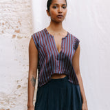 Freya Top I Silk stripe