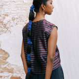 Freya Top I Silk stripe