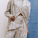 Zarafa Trousers I Black & White stripe (Regenerative Cotton)