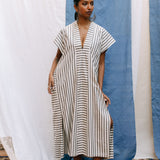 Bibi Dress I Black & White stripe (Regenerative Cotton)